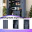Armoire de cuisine avec 4 portes, 3 tiroirs, 6 supports à vin et poste de travail-129059912