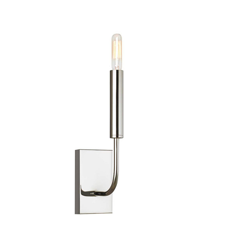 Reign Armed Sconce, Polished Nickel
