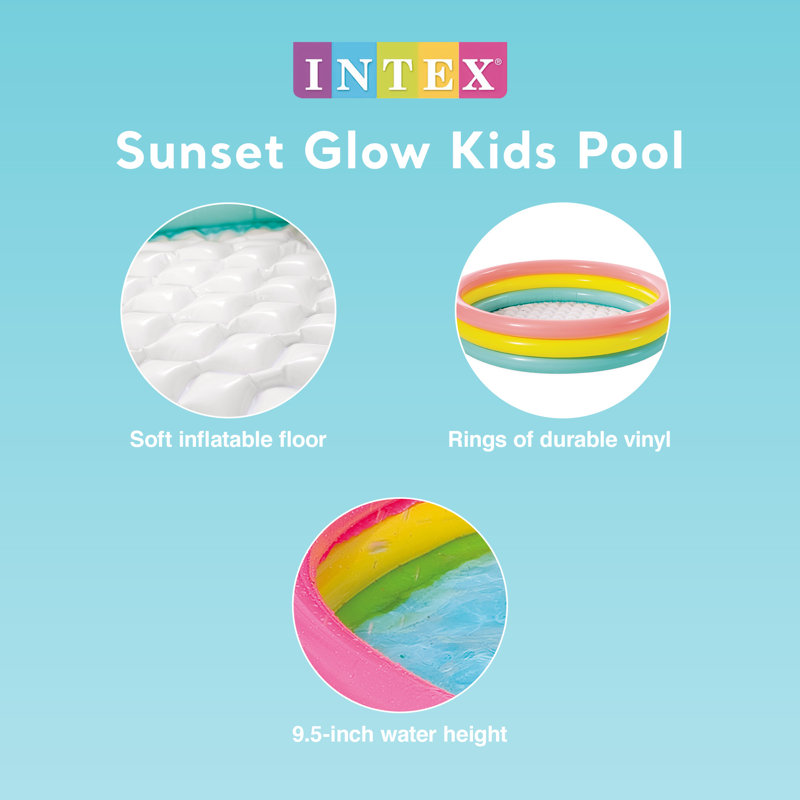 Sunset Glow Multicolor Inflatable Round Kiddie Pool