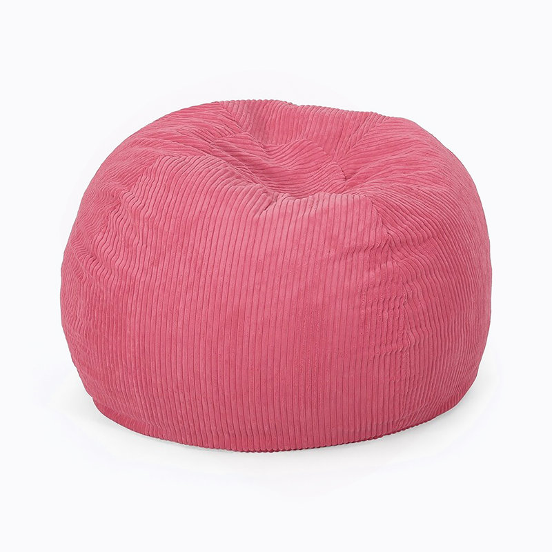 Serre en velours côtelé moderne Kenli Fauteuil à billes, rose rose