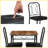 Prentiss 3-Piece Dining Table Set for 2, Small Kitchen Table and Chairs, Pub Table Set, Breakfast Nook Dining Room Furniture, Space-Saving Bistro Table Set with 2 Chairs-1778220199