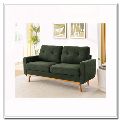 Canapé capitonné 67,7 po de largeur Mid-Century