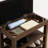Nordic-Style Bench, Adjustable Height, Brown And Rubberwood, Concealed Storage For Keys Stool, Height-Adjustable, , Shoe Polish