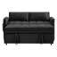 Canapé-lit convertible en velours de 128 cm avec lit gigogne et rangement latéral-1641304987