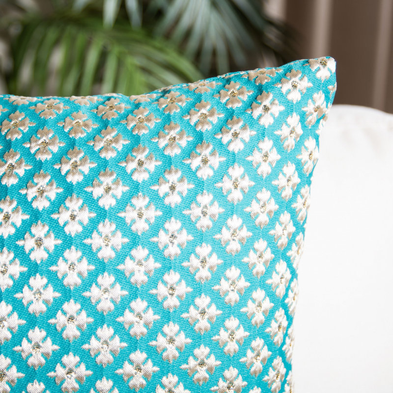 Leonie Embroidered Throw Pillow