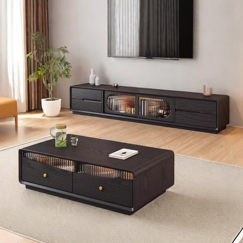 Simple coffee table TV cabinet combination