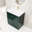 Meuble-lavabo autoportant de 30 po avec lavabo en résine blanche et 2 portes d'armoire à fermeture en douceur - style moderne pour lavabo foncé-65897907-65897932