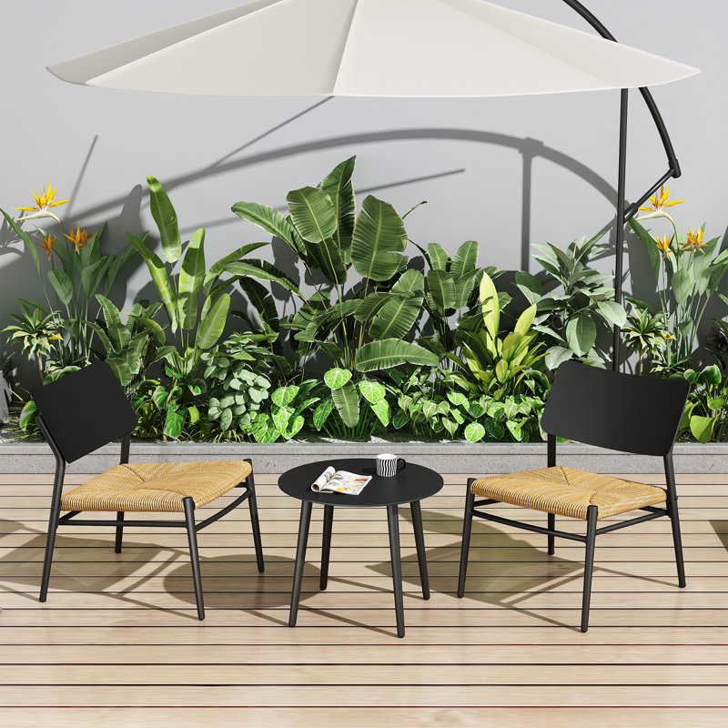 Shavonne 2 - Person Bar Height Dining Set, Black