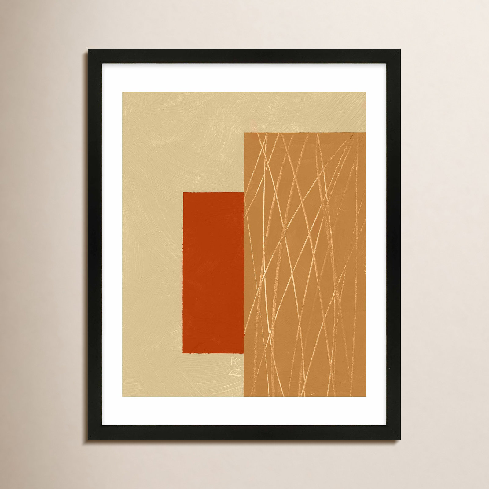 Rhythm 1 by Robert Kamnatnik, Black, 20" H x 16" W x 1.25" D