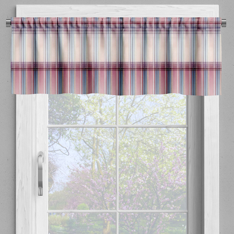Plaid Tailored Window Valance, 42" W x 18" L