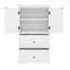 Armoire de rangement sur pied avec 2 tiroirs et 2 portes réglables-1241659159