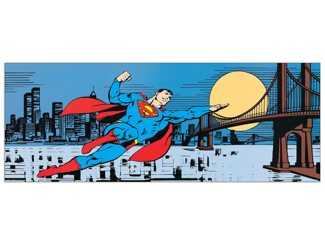 Leinwandbild DC Comics - Metropolis Skyline, Kunstdruck