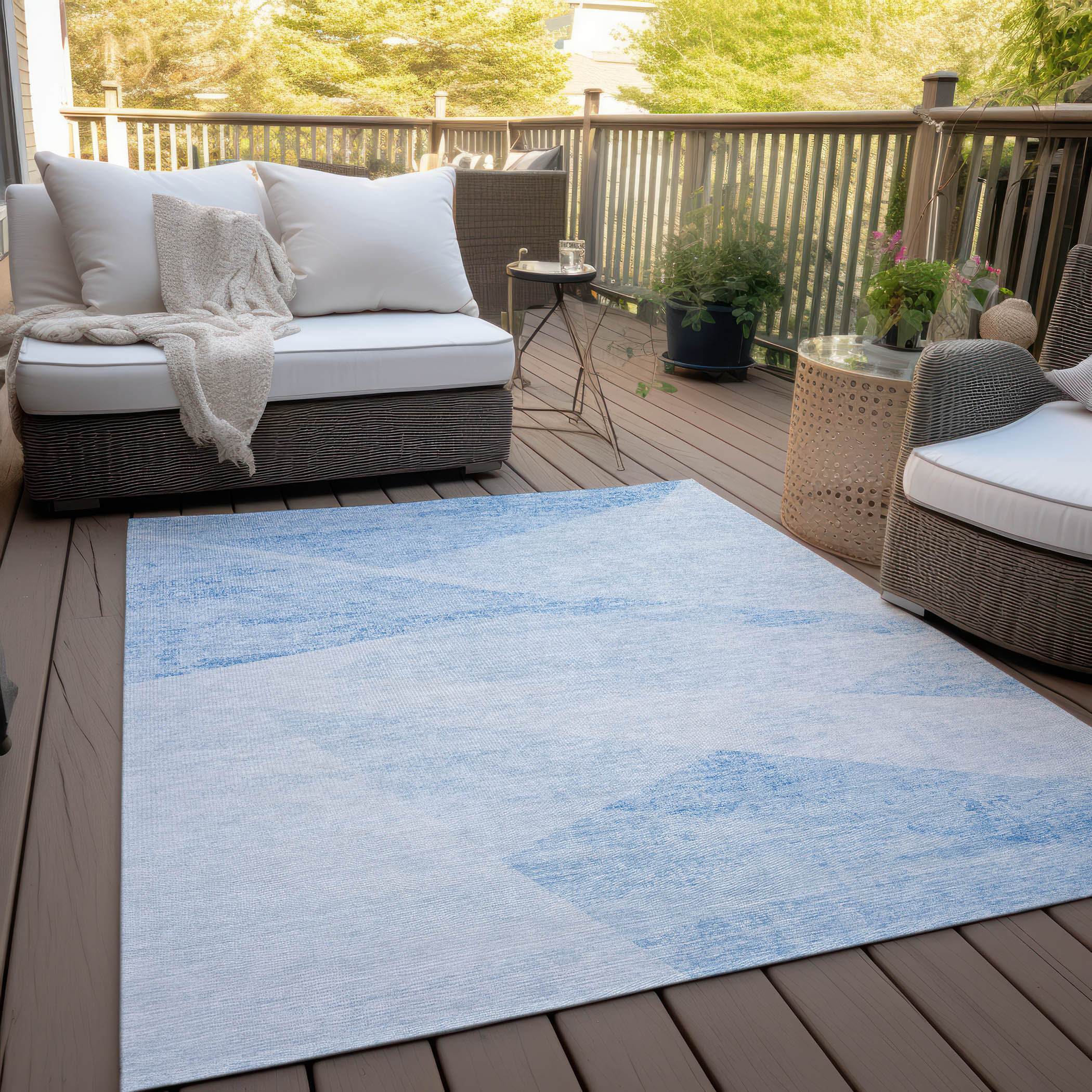Langley Street Malchow Indoor/Outdoor Area Rug with Non-Slip Backing ...