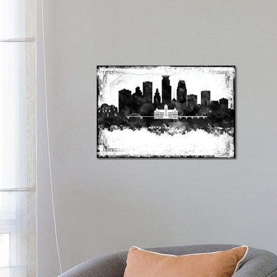 Minneapolis Skylines - Wrapped Canvas Print
