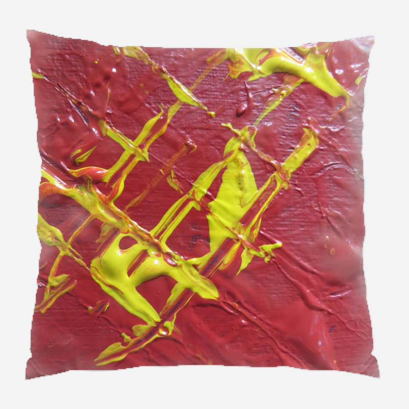 Coussin décoratif painting Marty, Microsuède, Intérieur
