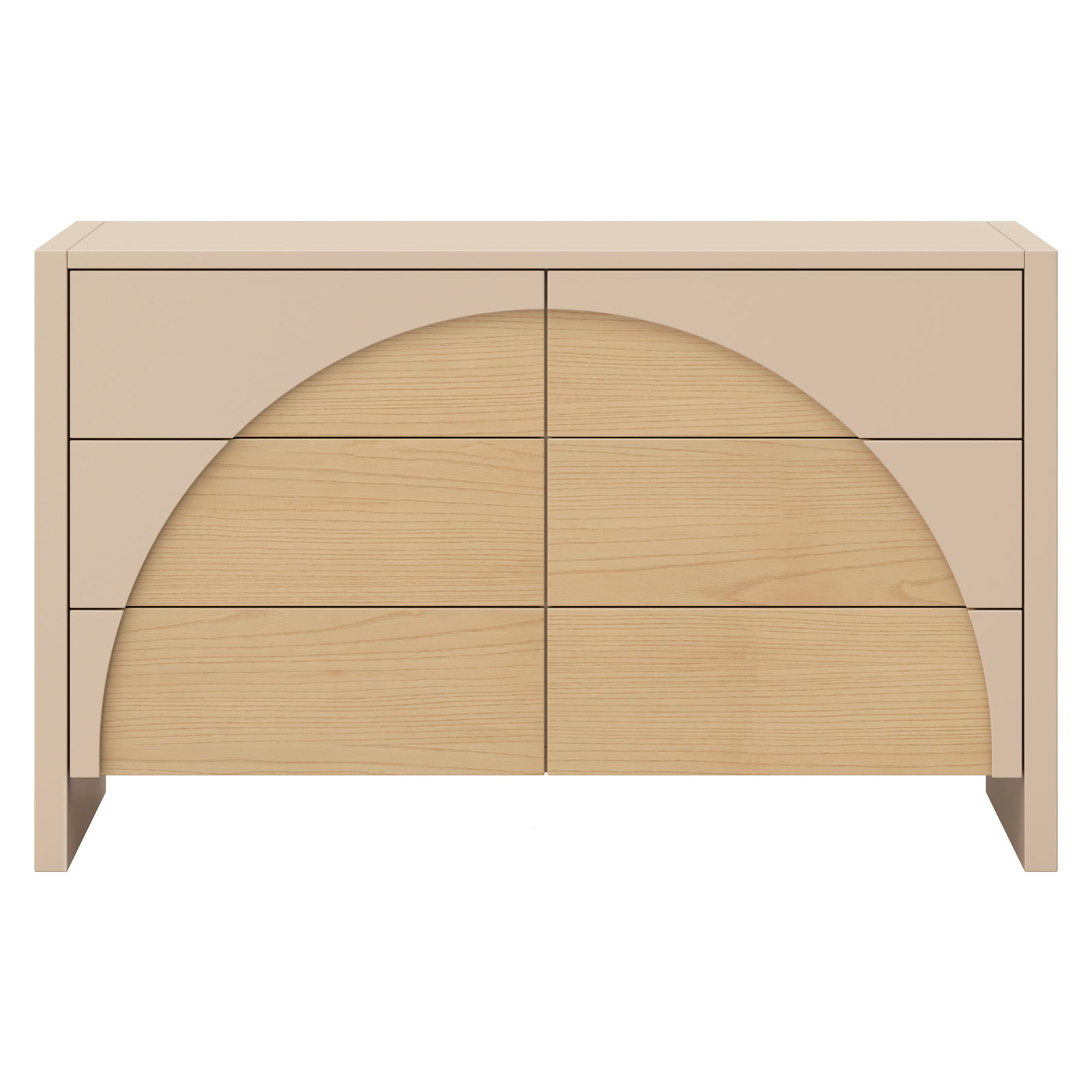 Moab 6-Drawer Assembled Dresser, Taupe/Ash
