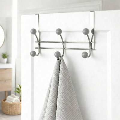 6-Hook Over-the-Door Hook Rack