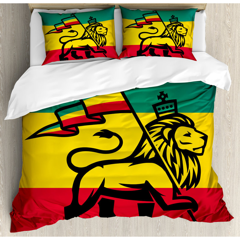 Rasta Modern & Contemporary Polyester Duvet Cover, King