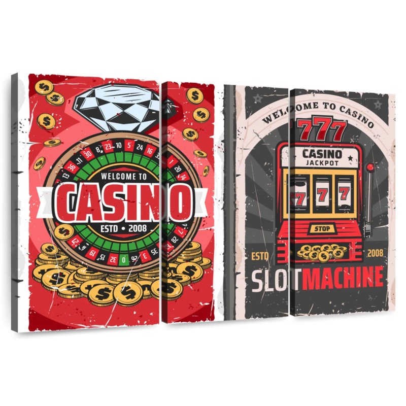 Kema Vintage Casino Posters, 24" H x 38" W