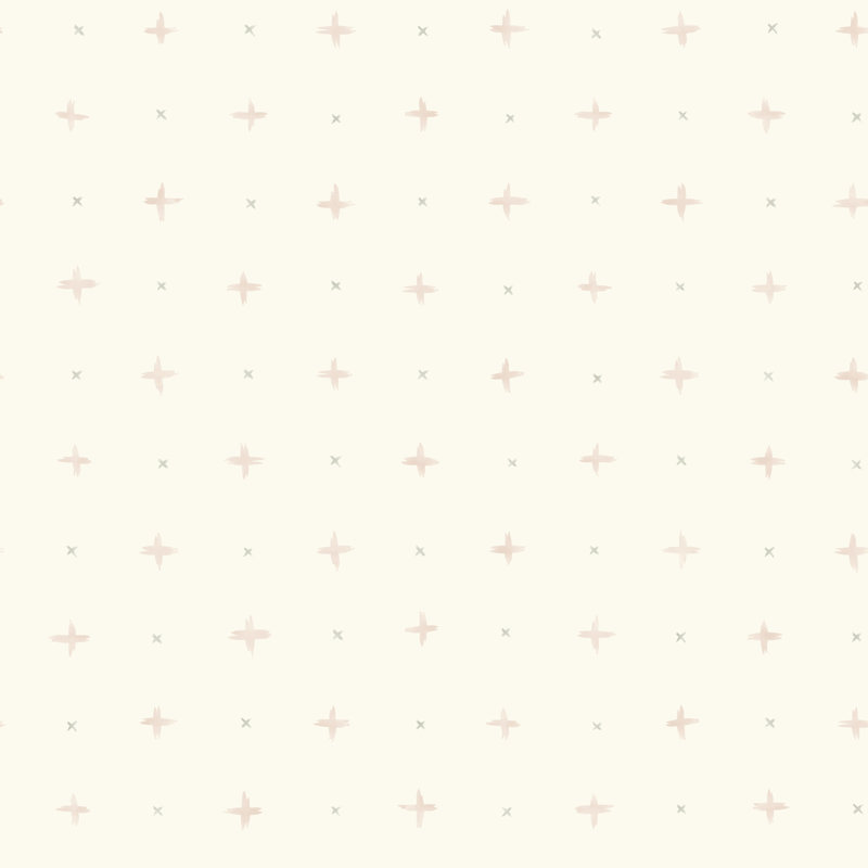 Papier peint point de croix, Rose
