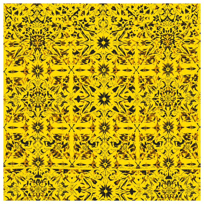 Rideaux de douche jaunes à motifs ornés extra longs, L 70 po x H 84 po