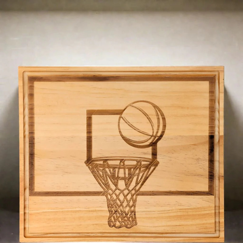 Panneau de basketball en bois - 13 po x 15 po