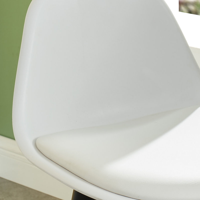 Hoban Upholstered Faux Leather Counter Stool, White