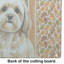 Planche à découper en verre crème Lhasa Apso Heirloom