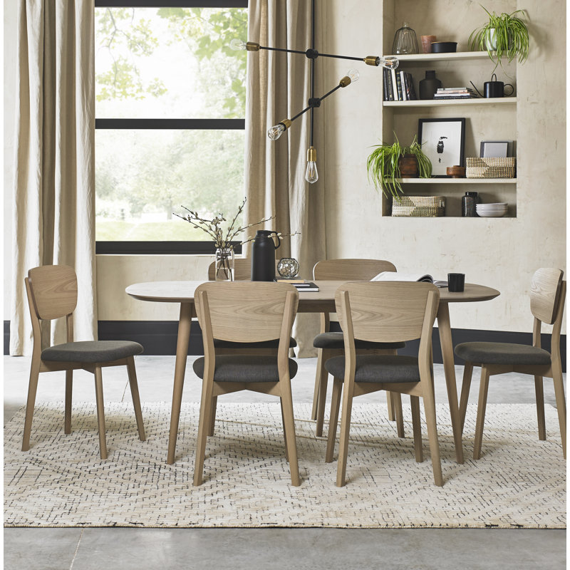 Sievers 6 - Person Solid Oak Dining Set, H77 x L175 x W90cm