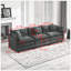 Canapé Cloud 3 places, canapé modulaire moderne pour le salon, coussins rembourrés à double couche confortables, tissu chenille respirant-129410397