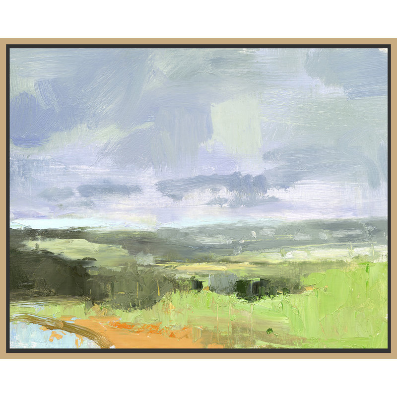 " Ogunquit Looking Towards The Dunes " Painting Print, 18" H x 22" W x 2" D, Gold Framed
