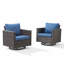 Chaises de patio à bascule en osier rotatif atio, chaises d'extérieur en rotin pour terrasse, 2 pièces de mobilier de patio de luxe-513240051