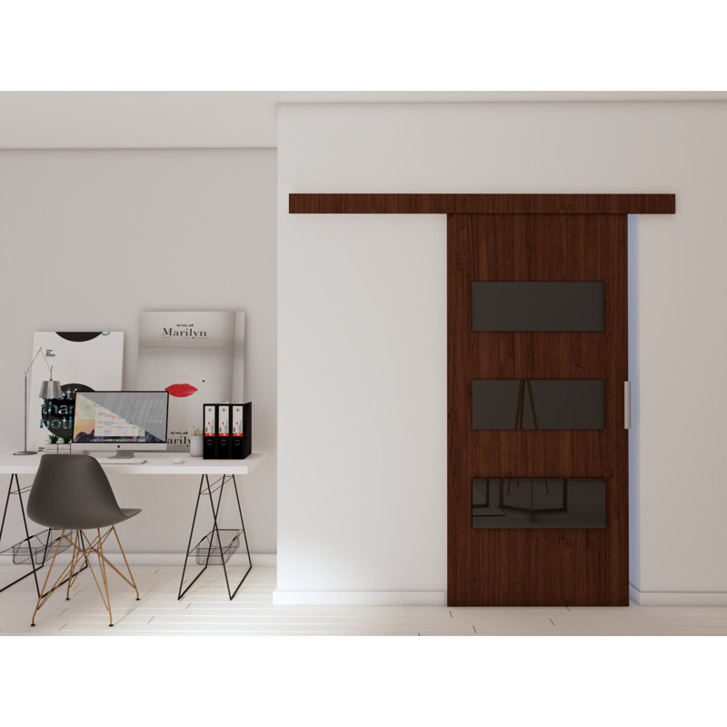 Caspian Veneers Sliding Doors, 205cm H x 106cm W x 1.6cm D, Wenge