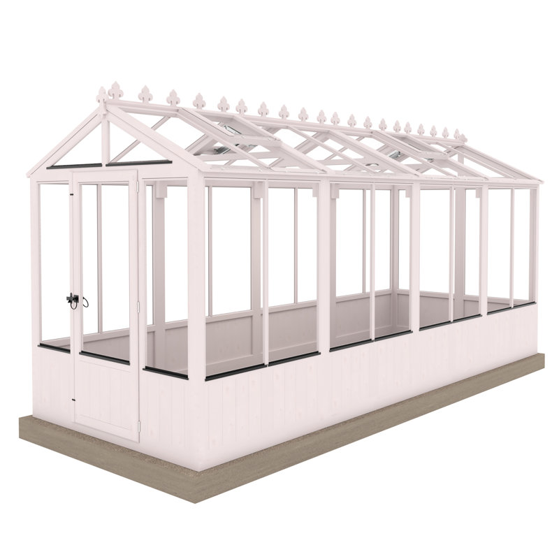 Holkham 16 ft x 6 ft Greenhouse, Pink