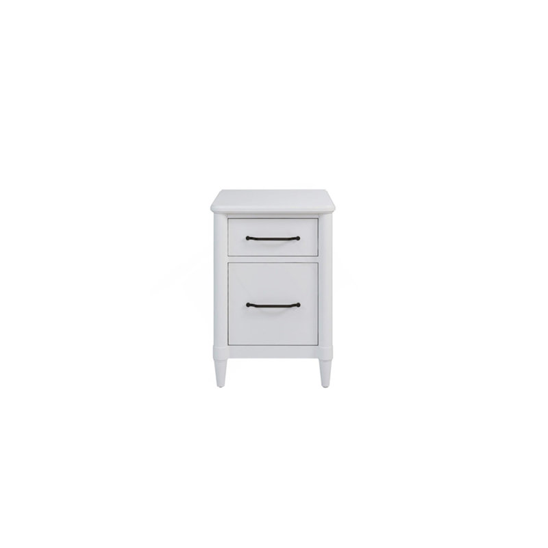 2 Drawer Filing Cabinet - White, White