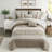 Luxury King Bedding Sets, Polyester Comfort Style, Taupe Chic