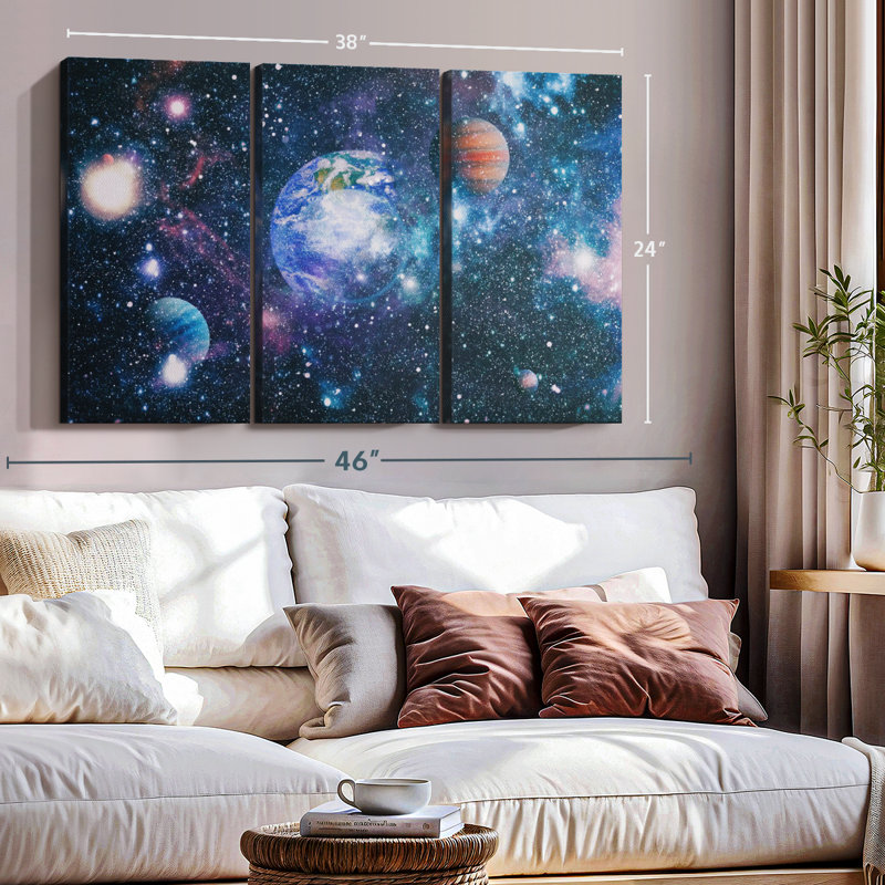 «The Great Galaxy» sur, H 24 po x l 38 po x P 1,25 po