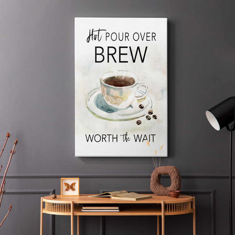 Hot Pour Over Brew -Gallery Wrapped Cavas, 48" H x 32" W