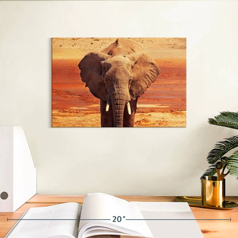 African Desert Elephant, 8" H x 12" W