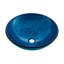 Cascade 16.5 Glass Vessel Sink with Faucet, Ocean Blue-53072354