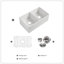 Évier de cuisine à double cuve en acier inoxydable avec grille et crépine L 33 po x l 18 po Fireclay