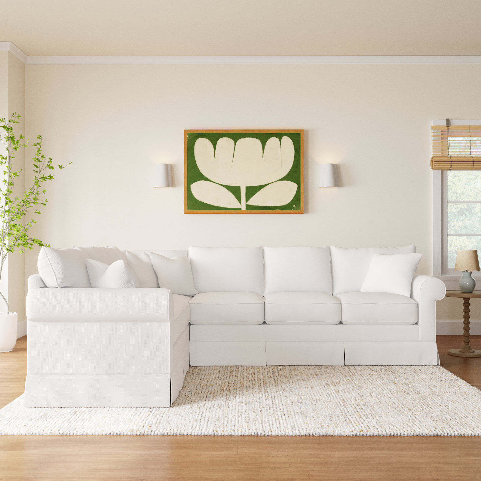 Friedman 2 - Piece Upholstered Sectional, Left Hand Facing, Macarena Beige