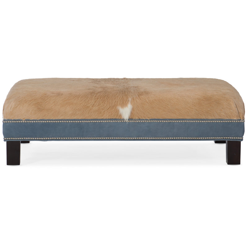 XL Rects Ottoman, Plantation, #9 Natural, Rio Mineral Genuine Leather