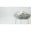Repose-pieds rond en velours rose-67860608