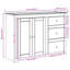 Bunnlevel 112cm Solid Wood Sideboard