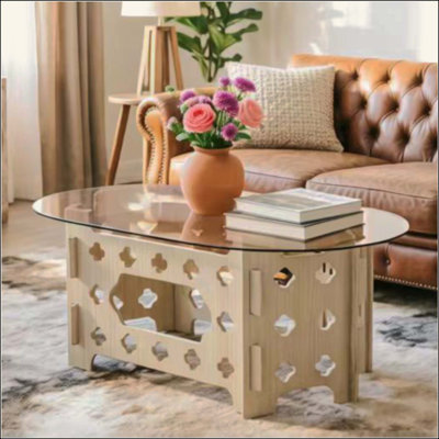 Table basse ovale