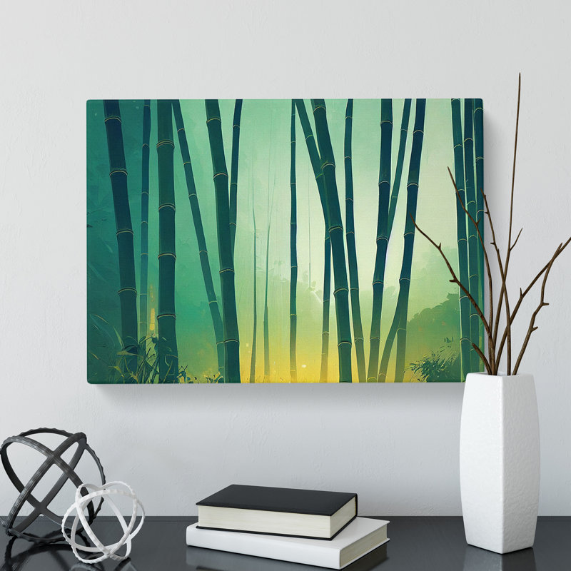 Bamboo Forest Scene Vol.3 - Wrapped Canvas, 35cm H x 50cm W x 3cm D