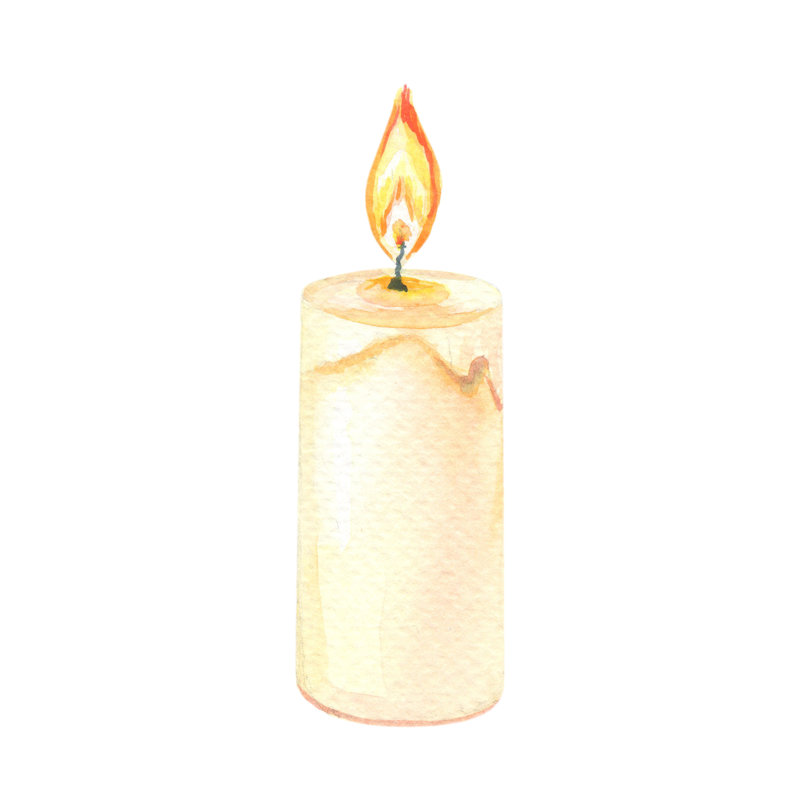 Watercolour Candle Background by Lyubovyaya - Wrapped Canvas Print, 51cm H x 51cm W x 3.8cm D