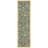 Ottohome Non-Slip Floral Leaves Area Rug For Living Room, Hallway, Entryway Rug, Seafoam Green-411517530