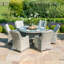 Lotta Venice 6 Seat Round Rattan Dining Set - with Ice Bucket & Lazy Susan-26094878-26094879